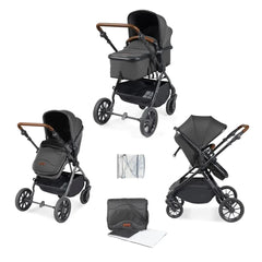 Ickle Bubba Cosmo 2in1 Pushchair - Charcoal