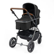 Ickle Bubba Cosmo 9 Piece Travel System with i-Size Nimbus Car Seat & Spin ISOFIX Base - Black