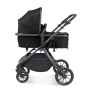 Ickle Bubba Cosmo 9 Piece Travel System with i-Size Nimbus Car Seat & Spin ISOFIX Base - Black