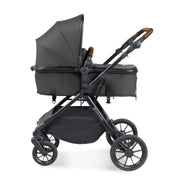 Ickle Bubba Cosmo 9 Piece Travel System with i-Size Nimbus Car Seat & Spin ISOFIX Base - Charcoal