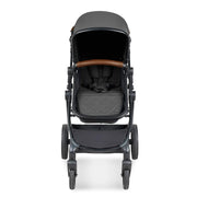 Ickle Bubba Cosmo 9 Piece Travel System with i-Size Nimbus Car Seat & Spin ISOFIX Base - Charcoal