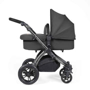 Ickle Bubba Stomp Luxe 12 Piece Travel System with Maxi-Cosi Cabriofix i-Size Car Seat & ISOFIX Base - Charcoal