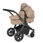 Ickle Bubba Stomp Luxe 12 Piece Travel System with Maxi-Cosi Cabriofix i-Size Car Seat & ISOFIX Base - Desert