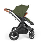 Ickle Bubba Stomp Luxe 12 Piece Travel System with Maxi-Cosi Cabriofix i-Size Car Seat & ISOFIX Base - Woodland