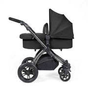 Ickle Bubba Stomp Luxe 12 Piece Travel System with i-Size Cirrus Car Seat & ISOFIX Base - Black
