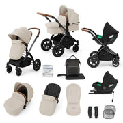 Ickle Bubba Stomp Luxe 12 Piece Travel System with i-Size Cirrus Car Seat & ISOFIX Base - Stone