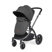 Ickle Bubba Stomp Luxe 12 Piece Travel System with i-Size Nimbus Car Seat & Spin ISOFIX Base - Charcoal Grey