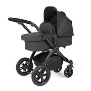 Ickle Bubba Stomp Luxe 12 Piece Travel System with i-Size Nimbus Car Seat & Spin ISOFIX Base - Charcoal Grey