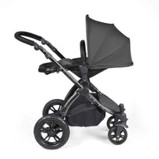 Ickle Bubba Stomp Luxe 12 Piece Travel System with i-Size Nimbus Car Seat & Spin ISOFIX Base - Charcoal Grey