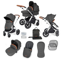 Ickle Bubba Stomp Luxe 2 In 1 Premium Pushchair - Charcoal