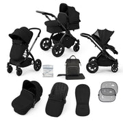 Ickle Bubba Stomp Luxe 9 Piece Pram - Black