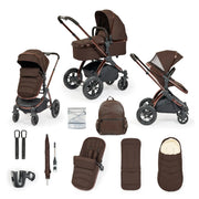 Ickle Bubba Stomp Luxe Elements Edition 12 Piece Pram - Chestnut