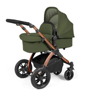 Ickle Bubba Stomp Luxe Travel System & Home 14 Piece Bundle Bronze Chassis - Woodland