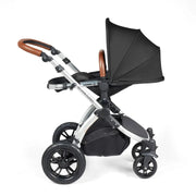 Ickle Bubba Stomp Luxe Travel System & Home 14 Piece Bundle Silver Chassis - Black