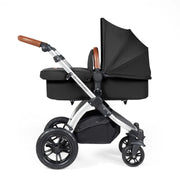 Ickle Bubba Stomp Luxe Travel System & Home 14 Piece Bundle Silver Chassis - Black