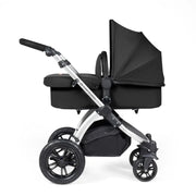 Ickle Bubba Stomp Luxe Travel System & Home 14 Piece Bundle Silver Chassis - Black