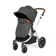 Ickle Bubba Stomp Luxe Travel System & Home 14 Piece Bundle Silver Chassis - Charcoal Grey