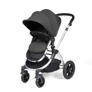 Ickle Bubba Stomp Luxe Travel System & Home 14 Piece Bundle Silver Chassis - Charcoal Grey