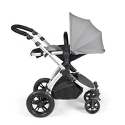 Ickle Bubba Stomp Luxe Travel System & Home 14 Piece Bundle Silver Chassis - Pearl Grey