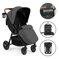 Ickle Bubba Stomp Stride Prime Stroller - Charcoal Grey