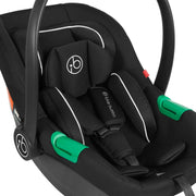 Ickle Bubba Virgo Twin 18 Piece Travel System with i-Size Cirrus Car Seats & ISOFIX Bases - Black