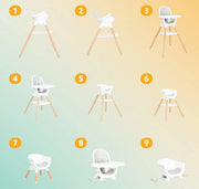 Joie Chestnut Baby High Chair - Mist