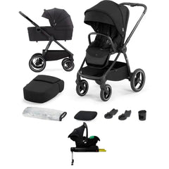 Kinderkraft 4in1 Nea Pushchair With Mink Pro Grey Car Seat And Mink Pro Base - Black