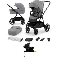 Kinderkraft 4in1 Nea Pushchair With Mink Pro Grey Car Seat And Mink Pro Base - Light Grey