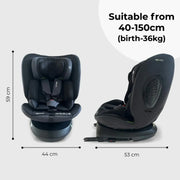 MBCS200 Spin Car Seat with Top Tether - Black