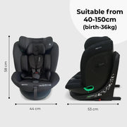 MBCS300 Easy Spin Car Seat with Top Tether - Black