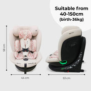 MBCS300 Easy Spin Car Seat with Top Tether - Pink Leopard