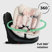 MBCS300 Easy Spin Car Seat with Top Tether - Pink Leopard