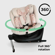MBCS400 Spin Car Seat with Support Leg - Pink Leopard