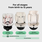 MBCS400 Spin Car Seat with Support Leg - Pink Leopard
