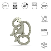Matchstick Monkey Mini Monkey Teether - Grey