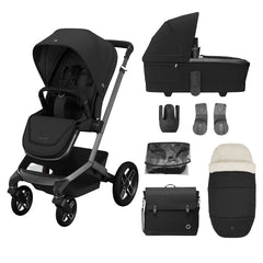 Maxi Cosi Fame 7 Piece Essential Bundle - Luxe Twillic Black