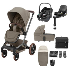 Maxi Cosi Fame 9 Piece Complete Bundle - Twillic Truffle