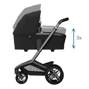 Maxi Cosi Fame Pushchair Bundle With Pebble 360 Pro 2 Car Seat & Base - Luxe Twillic Black