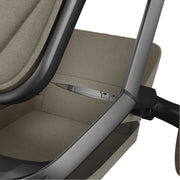 Maxi Cosi Fame Premium Pushchair Bundle with Pebble 360 Pro 2 Car Seat & Base - Twillic Truffle - With Black Wheels