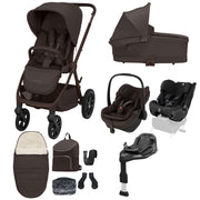 Maxi Cosi Oxford 10 Piece Premium Travel System - Espresso Brown