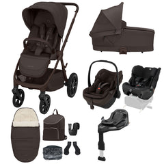 Maxi Cosi Oxford 10 Piece Premium Travel System - Espresso Brown