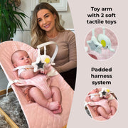 My Babiie Baby Bouncer - Pink Plaid