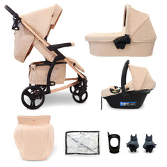 My Babiie MB200i 3-in-1 Travel System with i-Size Car Seat - Blush