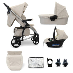 My Babiie MB200i 3-in-1 Travel System with i-Size Car Seat - Oatmeal