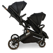 My Babiie MB33 Tandem Pushchair with Infant Carrier & Base - Black Leopard