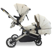 My Babiie MB33 Tandem Pushchair with Infant Carrier & Base - Ivory