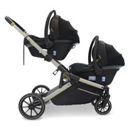 My Babiie MB33 Tandem Pushchair with Infant Carrier & Base - Ivory