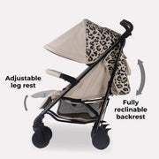 My Babiie MB51 PLUS Stroller - Fawn Leopard