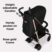 My Babiie MB51 PLUS Stroller - Quilted Black