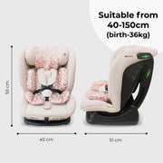 My Babiie MBCS100 i-Size 2-in-1 Convertible Car Seat - Pink Leopard